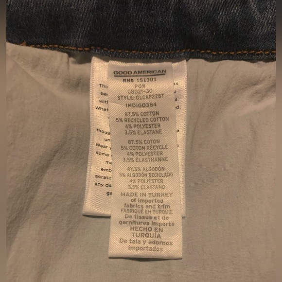 Good American x Calik Denim Always Fits Good Legs Skinny Crop Fits sizes 28W-32W - Picture 11 of 14